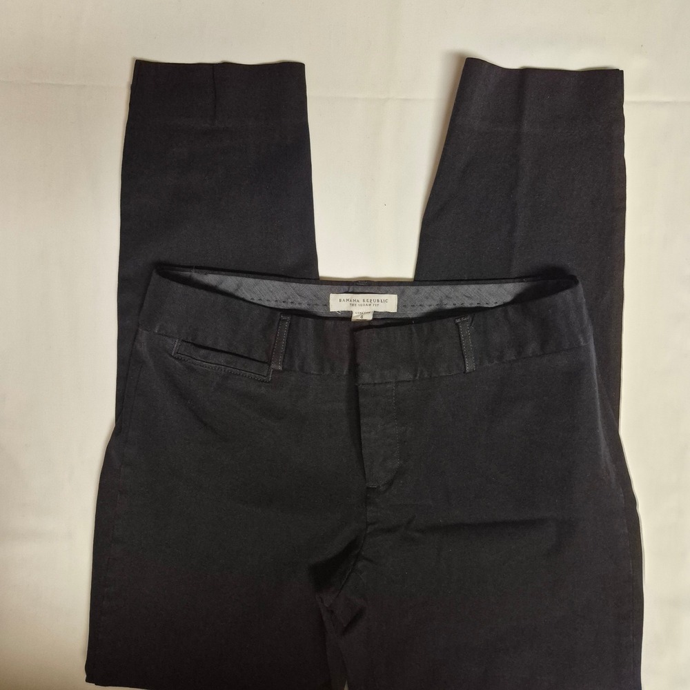Banana‎ Republic Sloan Fit Women Black Stretch Pants Size 4